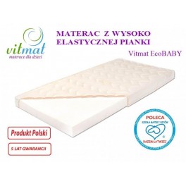 160x80x11 cm Materac z wysoko elastycznej pianki Vitmat EcoJunior