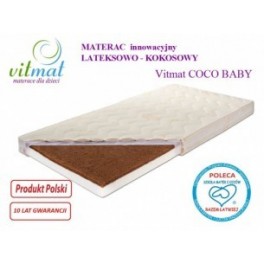 140x70x9cm Materac Lateksowo-kokosowy Vitmat Baby Antyalergic 