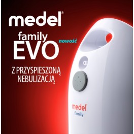 Inhalator pneumatyczno-tłokowy Medel FAMILY EVO z przyspieszoną nebulizacją - NOWOŚC!